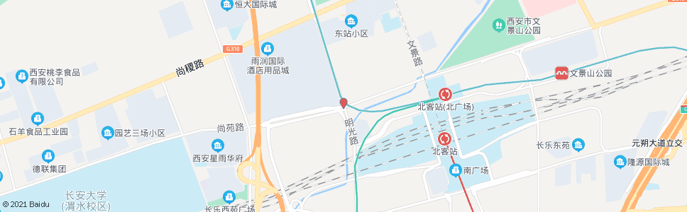 西安尚苑路明光路_公交站地图_西安公交_妙搜公交查询2024