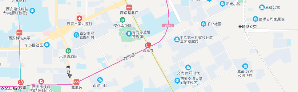 西安青龙寺_公交站地图_西安公交_妙搜公交查询2024