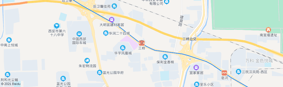 西安三桥公交_公交站地图_西安公交_妙搜公交查询2024