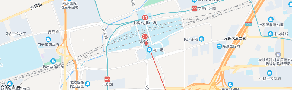西安北门口_公交站地图_西安公交_妙搜公交查询2024