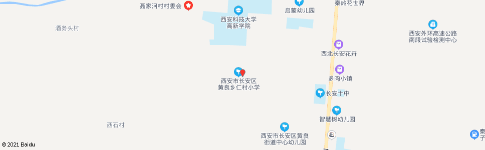 西安仁村小学_公交站地图_西安公交_妙搜公交查询2024