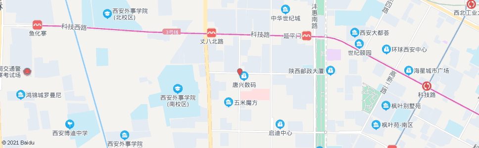 西安高新六路唐兴路口_公交站地图_西安公交_妙搜公交查询2024