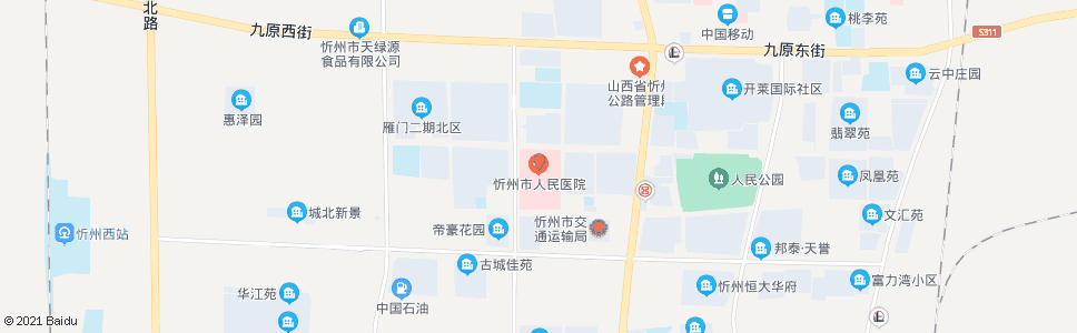 忻州市人民医院_公交站地图_忻州公交_妙搜公交查询2024