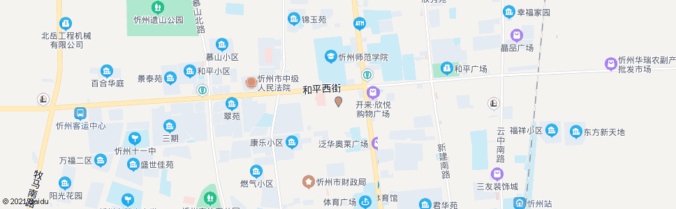 忻州市委宿舍_公交站地图_忻州公交_妙搜公交查询2024