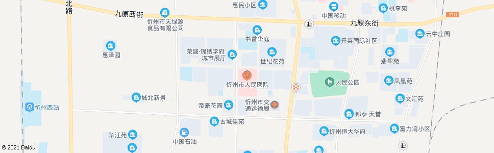 忻州市医院_公交站地图_忻州公交_妙搜公交查询2024