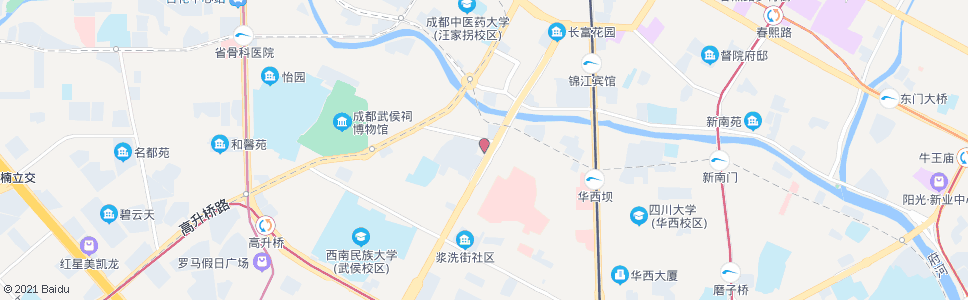 成都沙西线教师公寓_公交站地图_成都公交_妙搜公交查询2024
