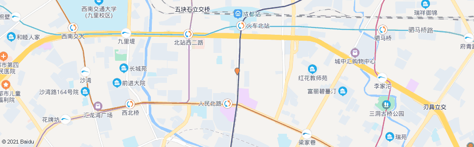 成都人民北路二段_公交站地图_成都公交_妙搜公交查询2024