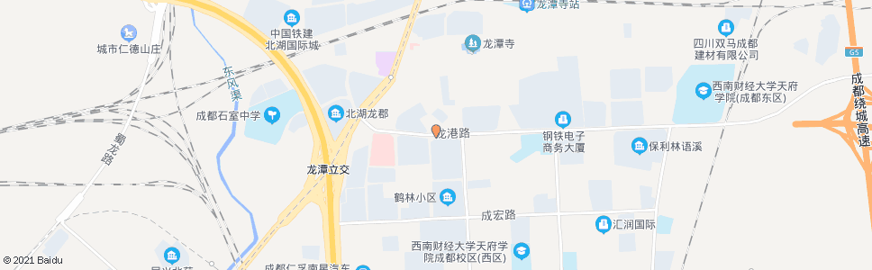 成都龙港路_公交站地图_成都公交_妙搜公交查询2024
