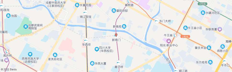 成都新南门站_公交站地图_成都公交_妙搜公交查询2024