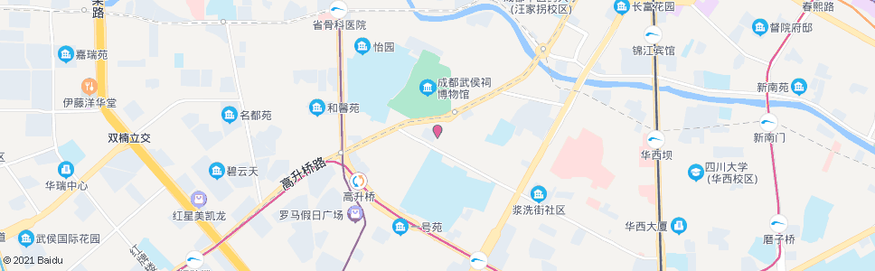 成都武侯祠横街站_公交站地图_成都公交_妙搜公交查询2024