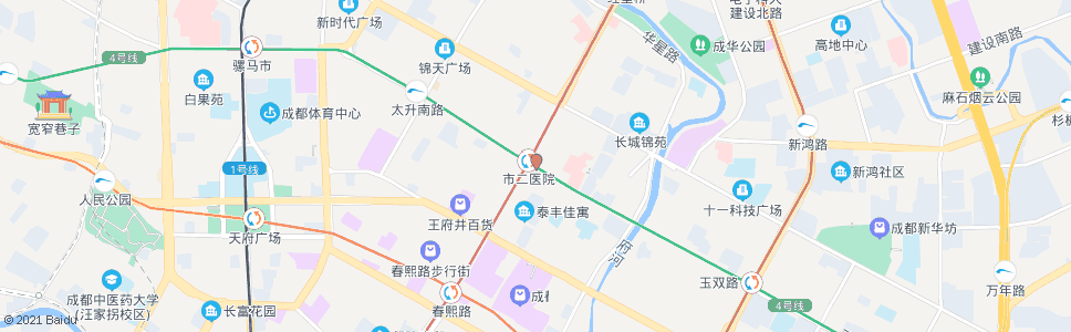 成都市二医院站_公交站地图_成都公交_妙搜公交查询2024