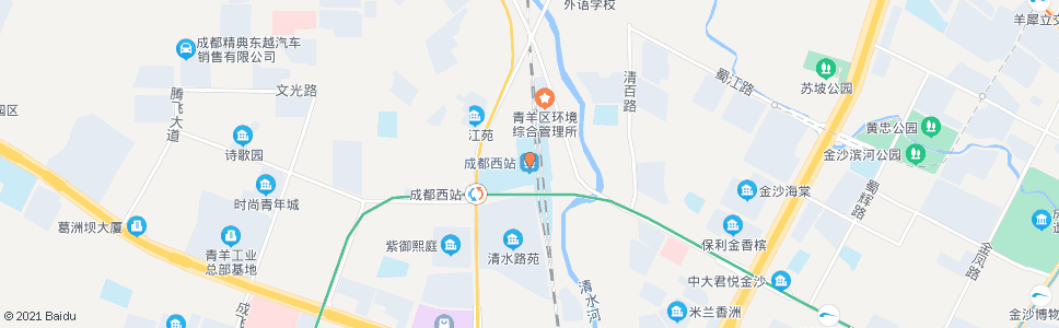 成都高车一路西_公交站地图_成都公交_妙搜公交查询2024