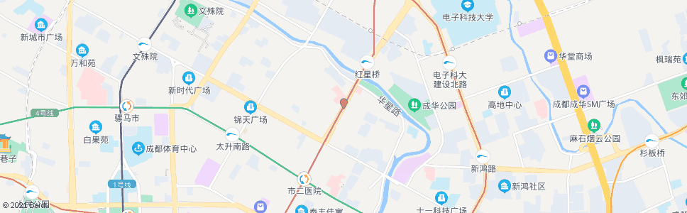 成都红星路一段_公交站地图_成都公交_妙搜公交查询2024