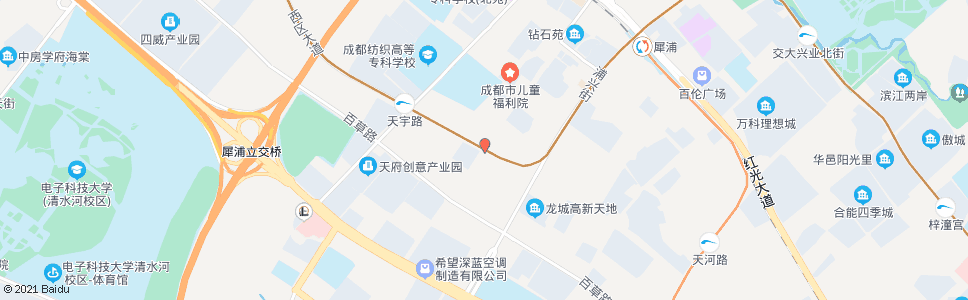 成都西区大道天虹路口_公交站地图_成都公交_妙搜公交查询2024