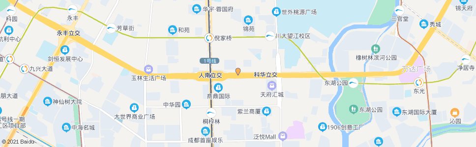 成都人南立交东_公交站地图_成都公交_妙搜公交查询2024
