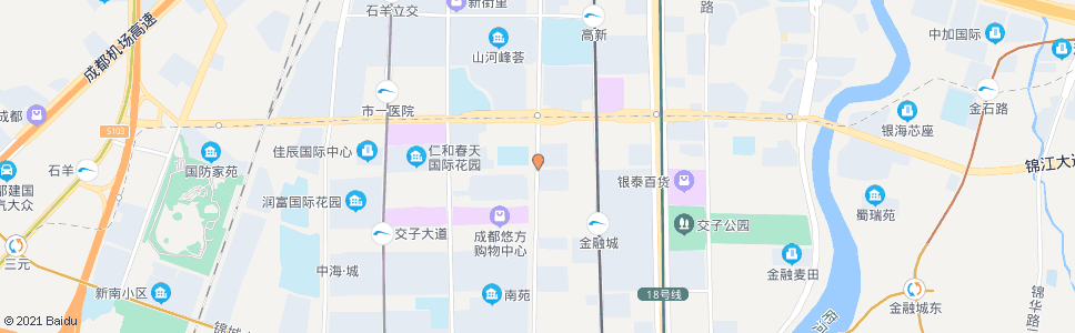 成都锦辉西一街东_公交站地图_成都公交_妙搜公交查询2024