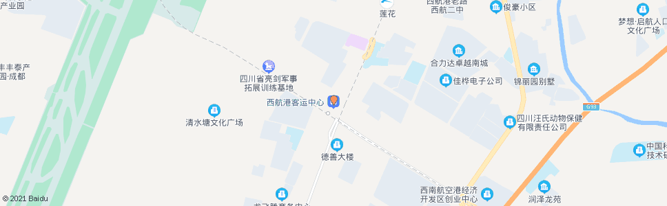 成都西航港客运站_公交站地图_成都公交_妙搜公交查询2024