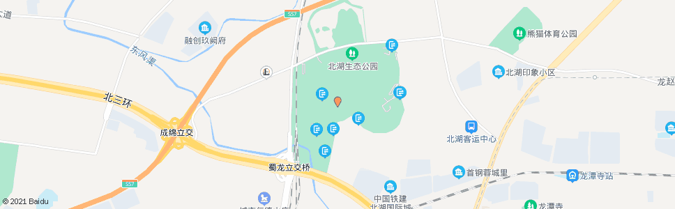 成都北湖公园_公交站地图_成都公交_妙搜公交查询2024