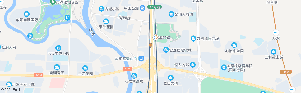 成都天府大道南段海昌北路口_公交站地图_成都公交_妙搜公交查询2024