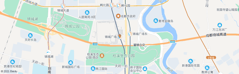 成都锦城广场站_公交站地图_成都公交_妙搜公交查询2024