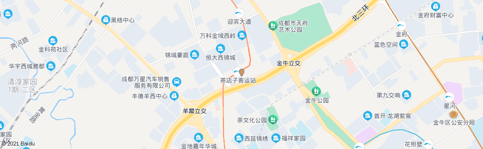 成都茶店子_公交站地图_成都公交_妙搜公交查询2024