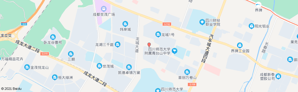成都龙城一号南大门_公交站地图_成都公交_妙搜公交查询2024
