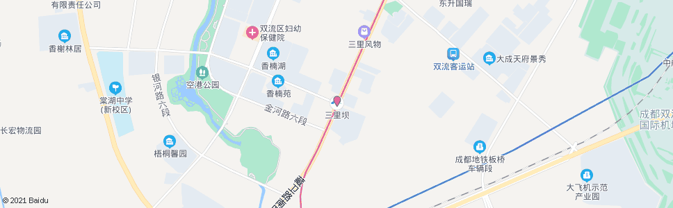 成都三里坝_公交站地图_成都公交_妙搜公交查询2024