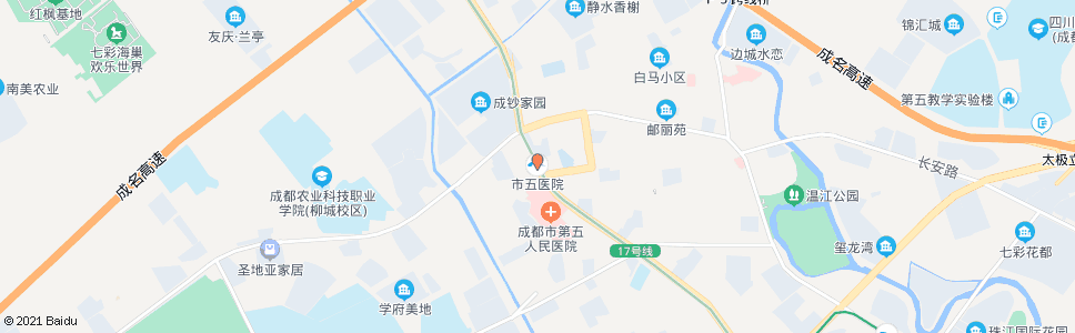 成都市五医院_公交站地图_成都公交_妙搜公交查询2024