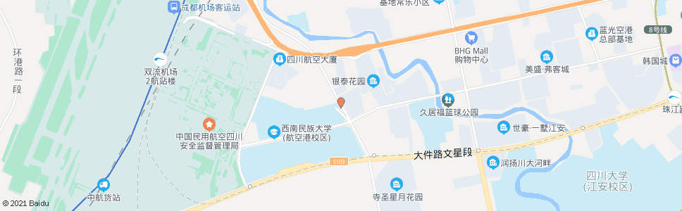 成都西航港大道二段中_公交站地图_成都公交_妙搜公交查询2024