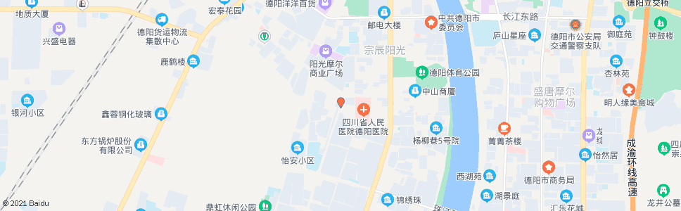 德阳城南市场_公交站地图_德阳公交_妙搜公交查询2024