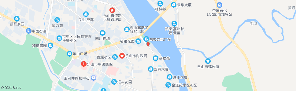 乐山长江市场_公交站地图_乐山公交_妙搜公交查询2024