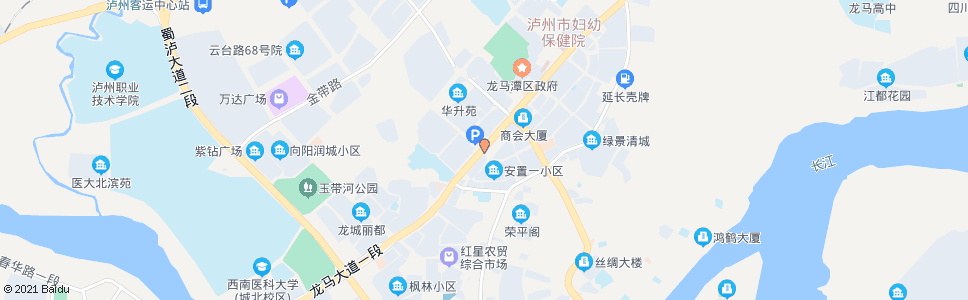 泸州龙马大道二段_公交站地图_泸州公交_妙搜公交查询2024