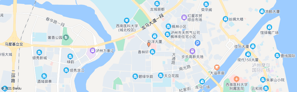 泸州春晖路十字路口_公交站地图_泸州公交_妙搜公交查询2024