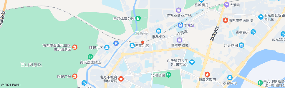 南充常青路_公交站地图_南充公交_妙搜公交查询2024