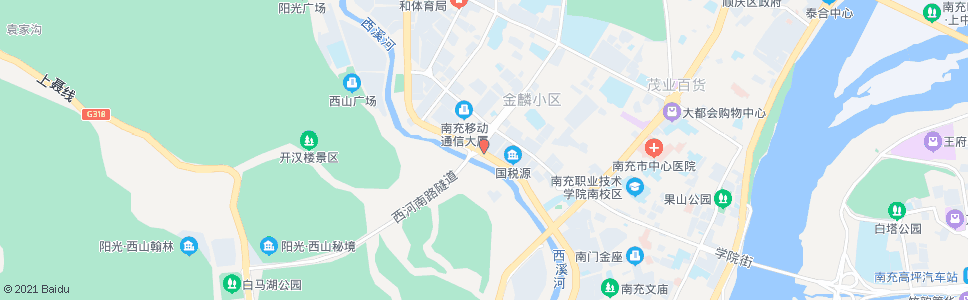 南充五环花园(西河北路)_公交站地图_南充公交_妙搜公交查询2024