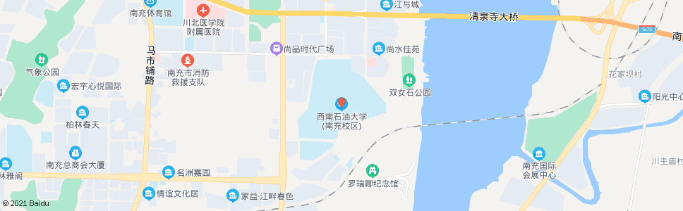 南充石油学院_公交站地图_南充公交_妙搜公交查询2024