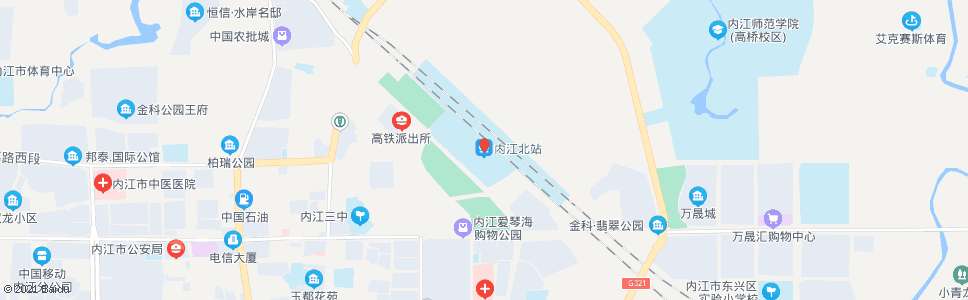 内江北街_公交站地图_内江公交_妙搜公交查询2024