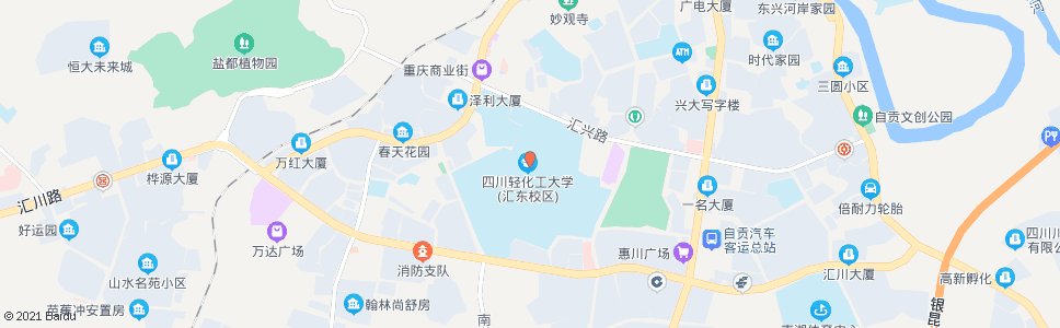 自贡四川理工学院_公交站地图_自贡公交_妙搜公交查询2024