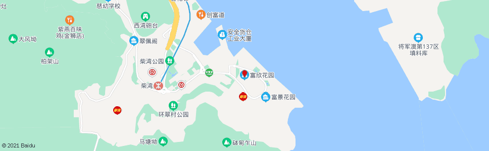 香港富欣花園(小西灣道)_巴士站地圖_香港巴士_妙搜巴士搜尋2024