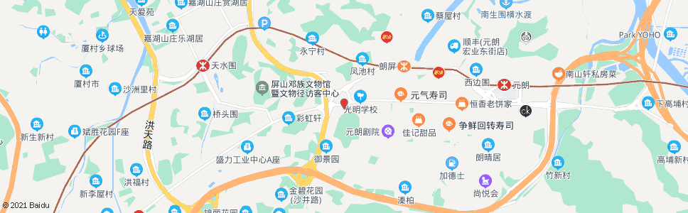香港青山公路(元朗段)_巴士站地圖_香港巴士_妙搜巴士搜尋2024