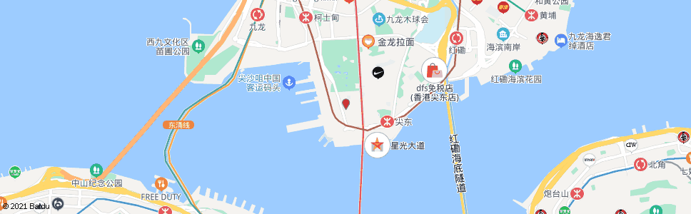 香港尖沙咀亞士釐道總站_巴士站地圖_香港巴士_妙搜巴士搜尋2024