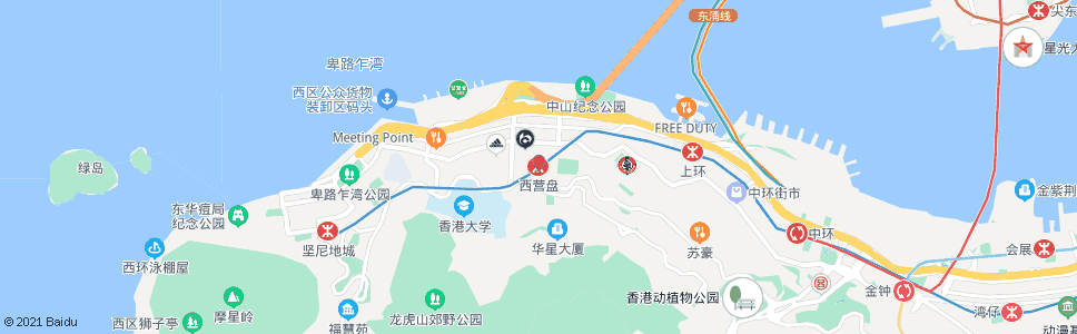 香港西營盤(第一街)_巴士站地圖_香港巴士_妙搜巴士搜尋2024