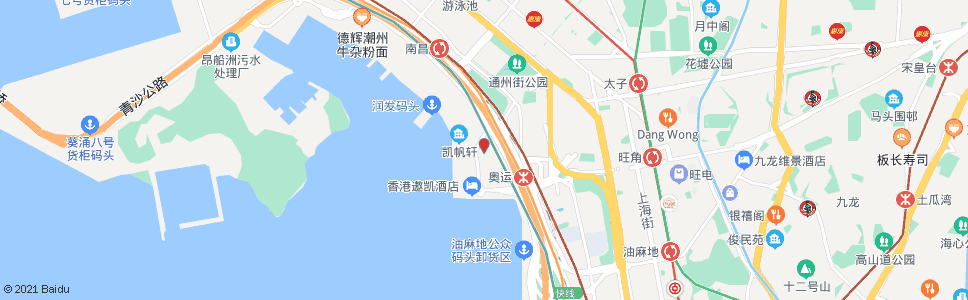 香港維港灣(奧海城1期)_巴士站地圖_香港巴士_妙搜巴士搜尋2024