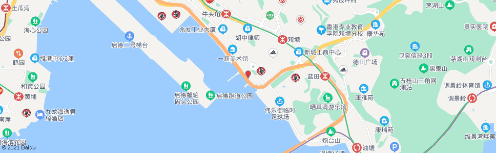 香港康強街(落客站)_巴士站地圖_香港巴士_妙搜巴士搜尋2024