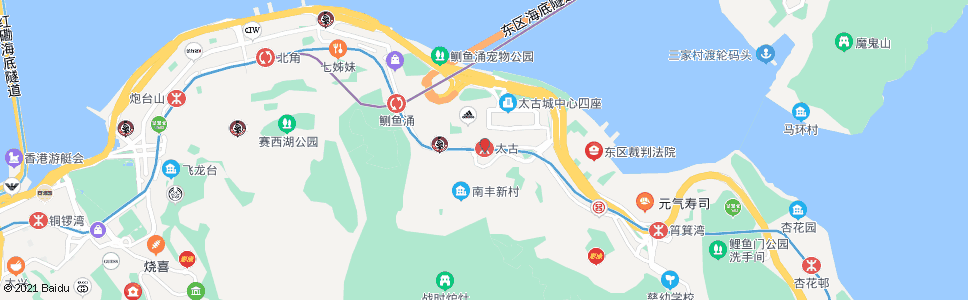 香港太古地鐵_巴士站地圖_香港巴士_妙搜巴士搜尋2024