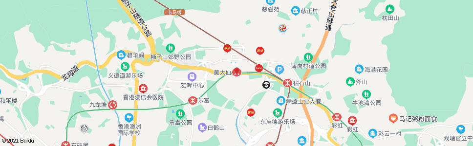 香港黃大仙_巴士站地圖_香港巴士_妙搜巴士搜尋2024