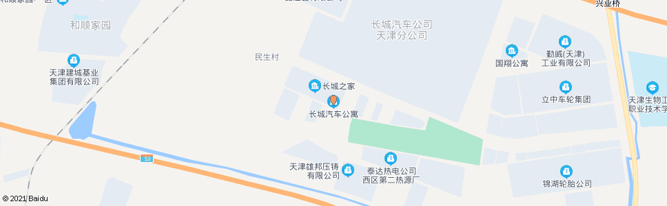 天津长城汽车公寓_公交站地图_天津公交_妙搜公交查询2024