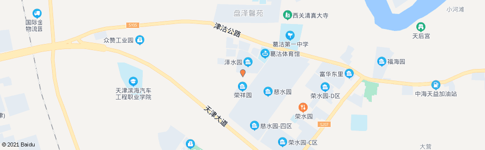 天津泽水园市场_公交站地图_天津公交_妙搜公交查询2024