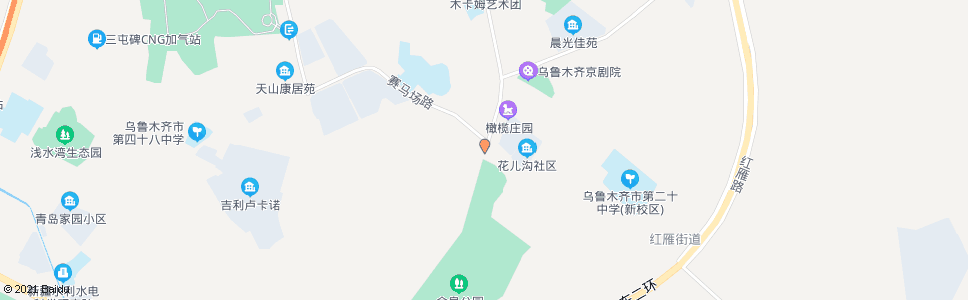 乌鲁木齐赛马场路口_公交站地图_乌鲁木齐公交_妙搜公交查询2024