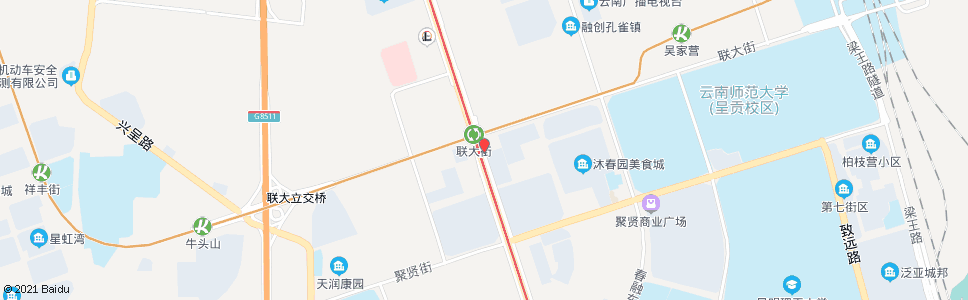 昆明联大街地铁站C口_公交站地图_昆明公交_妙搜公交查询2024